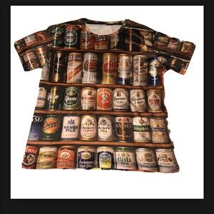 Unisex Adult Beer T-Shirt Silky Satin Feel Digital